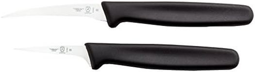 Mercer Culinary Thai Fruit Carving Knife Set, 2 Inch & 2.5 Inch, Black Handles