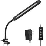 hygger 5-10 Gallon Nano Tank Mini Clip-on Aquarium Light with White Blue Red LEDs Fish Tank Lighting Built-in Timer 5 Brightness Levels 9W