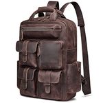 S-ZONE Men's Leather Travel Bag