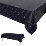 GRESATEK Space Galaxy Party Tablecloth,Starry Table Covers Happy Birthday Table Cover Space Theme Party Table Decoration for Baby Shower Birthday Party Supplies 137 x 274cm