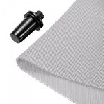 sourcing map Speaker Grill Cloth 20 x 63 Inch Stereo Mesh Fabric Protective Dustproof Cloth with Speaker Grill Guides Peg for Home Speaker Repair Light Grey