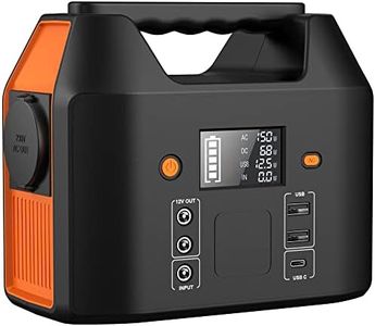 SinKeu Tragbare Powerstation 99Wh,150W Solar Generatoren Akku mit 230V AC/Car Lighter Port/USB Ausgabe,für Reise Camping Wohnmobil und als Notstromaggregat (Black)
