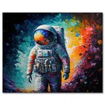 TISHIRON Astronaut Paint by Number for Adults with Brushes Abstract DIY Oil Hand Painting Colorful Paint by Numbers Kits Canvas Painting Art Crafts for Home 16"x20"(Frameless)