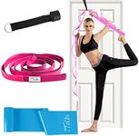 Stretching Strap with Door Anchor & Resistance Band – Improve Leg Flexibility for Splits, Ballet, Dance, Cheerleading, Yoga & Gymnastics - Home Leg Stretcher Trainer Equipment Stuff for All Levels