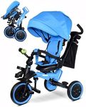 KRIDDO 8-in-1 Foldable Tricycle Str