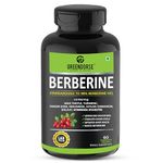 GREENDORSE Berberine HCl 98% - 8 IN 1 GDA Formulation- With Milk Thistle, Gymnema Slyvestre, Ceylon Cinnamon, Indian Rennet (Paneer Dodi), Turmeric, Shilajit, Fenugreek etc | Support Blood Sugar, Liver, Lower Cholesterol, PCOS supplement- 60 Veg Capsules