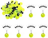 Drchoer 150Pcs Fishing Rubber Bobber Beads Stopper, 6 in 1 Float Sinker Stops, Black Oval,Size L,M,S Available (Black Oval, S(150pcs))