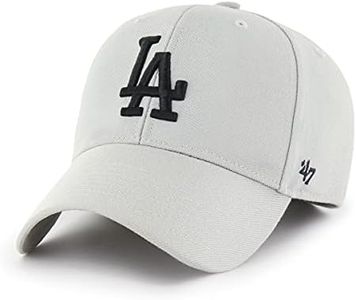 47 Berretto da baseball MLB Los Angeles Dodgers MVP Unisex Logo Nero Colore Grigio Chiaro, Grigio, Taglia unica