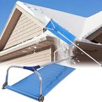 21FT Snow Roof Rake ,Snow Roof Rake with Wheels and Adjustable Extended Handle,Fast Roof Snow Removal, for Cedar Shake Roof, Metal, Tile Roof, Single Storey and Cabins Roof