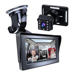 Kipiea Baby Car Camera 1080P, HD Night Vision Baby Car Mirror Display, Adjustable Baby Car Camera Monitor with Wide Crystal Clear View