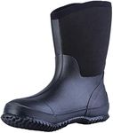 TENGTA Men's Waterproof Fishing Hunting Boots Durable Insulated Rubber Neoprene Rain Boots Womens Winter Snow Work Shoes