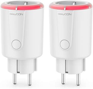 deleyCON 2 x Digital Timer Countdown Function Timer Timer Switch Switch Socket 1 to 5 Hours Switching Time Max. 1800 W Child Lock Indoor White