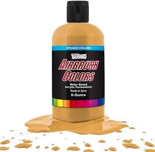 U.S. Art Supply Ready to Spray Golden Ochre Airbrush Paint - 8oz Bottle, Professional Grade Non-Toxic Water-Based Colors for Vibrant & Permanent Results