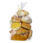 Lesibag Bread Loaf Plastic Bags - 18 x 8 x 4 Inch Clear Gusseted Poly Bags with Free Twist Ties (200 Pack)…