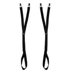 Comfy Clothiers Stirrup Shirt Stays for Men (with Foot Loop) - Adjustable Elastic Shirt Stay Garter (1 Pair of Shirt Keepers)