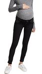 PAIGE Women's Maternity Ultra Skinny with Elastic Insets Shadow임산부용 Verdugo 울트라 스키니 블랙 섀도우의 신축성 있는 인셋 Jeans, Black Shadow, 34 30