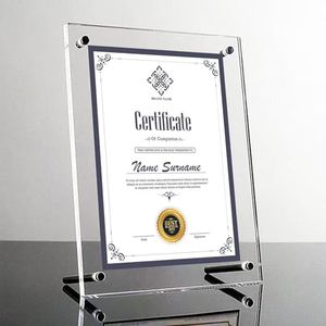 GooodiderX Award Plaques,13 x 9.5 in Acrylic Certificate Frame,Employee of The Month Plaque,Picture Plaques Holds A4 Size Paper,Placed Your Award,Diploma Certificate (Acrylic Plaque)