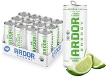 ARDOR ENERGY Sparkling Water Mexican Lime 12 pack with 100mg Organic Caffeine from Green Tea & 200mg Organic L-Theanine (Focus & Calm). No Sugar. No Calories. Vegan. Gluten Free.