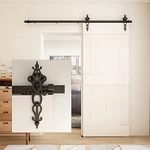 CCJH Sliding Barn Wood Door Sliding Track Hardware Kit (6.6FT for single door)