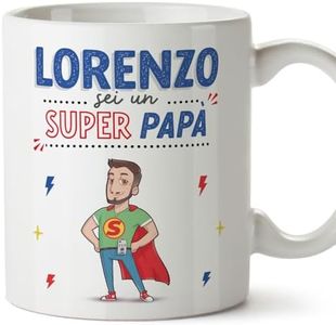 Mugffins Tazza Personalizzata in ceramica per PAPÀ/PADRE 11 oz / 350 ml - In italiano - Sei Super! - Idea regalo per compleanno, anniversario, natale