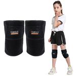 HUEGLO Dance Knee Pads For Kids,Soft Breathable Knee Pads For Kids Junior Youth Knees Protective,Knee Support For Dancing Running Hiking Basketball Volleyball Knee Pads For Girls 8-14,1Pair,Small