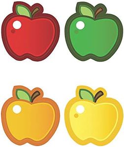 Fun Express Apple Bulletin Board - Cardstock Cutouts - Classroom Decorations - Educational and Learning Activities for Kids - 72 Pieces