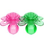 Bigshield Generation-3 Adult Sized Pacifier Candy Gloss 2 Paci Pack - Pink & Green