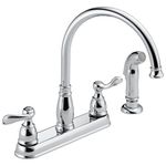 Delta 21996LF Windemere 2-Handle Kitchen Faucet with Matching Side Sprayer, Chrome