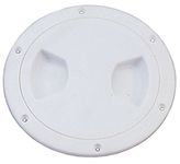 MARINE BOAT WHITE PLASTIC DECK PLATE 5"D WATERPROOF INSPECTION BAYONET TYPE