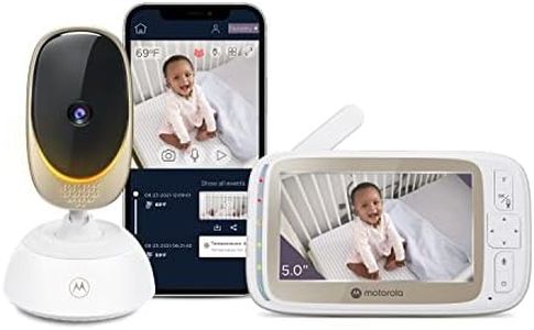 Motorola Baby Monitor VM85 - Indoor WiFi Video with Camera & Mood Light - HD 720p, Connects to Nursery App, 1000ft Range, 2-Way Audio, Remote Pan, Digital Tilt-Zoom, Temp, Lullabies, Night Vision