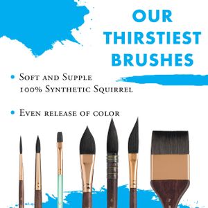 Princeton Neptune Watercolour Brush Set – Synthetic Squirrel, 4-Piece, Short Handle
