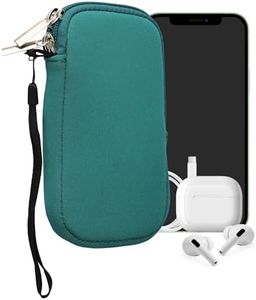 kwmobile Housse Universelle Smartphone - Pochette de Protection 14,4 x 8,3 cm pour téléphone Portable S - 4,5" en néoprène pétrole