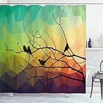 Ambesonne Modern Shower Curtain, Bi