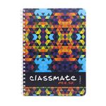 Classmate Pulse 6 Subject Spiral Notebook - Pack of 1 | Unruled | 300 Pages | A4-29.7cm x 21.0cm | Attractive Cover Designs | Soft Cover | Notebooks for College Students