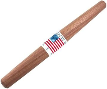Mahogany French Rolling Pin: Tapered Solid Wood Design. Hand Crafted in The USA.