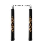 AUFIKR Portable Foam Nunchucks, Training Nunchakus Suitable for Beginners (Black)