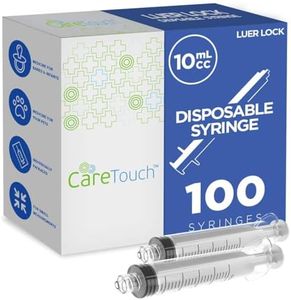 Care Touch CTSLL10 10mL Syringe Only with Luer Lock Tip (No Needle),100 Count (Pack of 1)