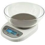 Digital Kitchen Scale with Removable Bowl, 5000g/11lb Capacity, 0.1oz Accuracy, Cooking/Baking/Weight Loss, 2 Modes, Tare Feature