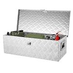 Umisu 30" Truck Bed Tool Box Truck Car Outdoor Trailer Pickup Underbody Toolbox, Trailer Tongue Box, Underbed Tools Organizer W/Lock & Keys,Trailer Box with Side Handle (Silver)