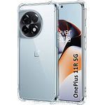 TheGiftKart Shockproof Back Cover Case for OnePlus 11R 5G | Raised Bumps for Camera & Screen Protection | Ultra Clear Soft Silicone Back Cover Case for OnePlus 11R 5G (Transparent)