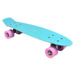 Charles Bentley 22 Inch Beginner Skateboard For Kids, Teenagers, And Adults, Retro, Plastic, For Street, Park, Penny Board Cruiser, Multiple Colours, High Performance, 1.9kg, In Aqua (57.5x14.5x10cm)