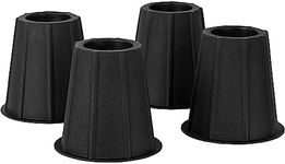 Home IT 5 to 6-inch Super Quality Bed risers, Round Furniture Risers for Sofa Couch, Great for Under Bed Storage, Stackable, Perfect for College Dorms, 4-Pack