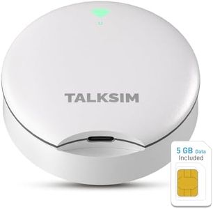 TALKSIM UFO Mobile Hotspot with 5GB Data, Portable Pocket WiFi 6 & 4G LTE Hotspot MiFi Device, Compatible with AT&T, T-Mobile, Verizon |10 Connected Devices, USA Coverage, No Contract (White, 5GB)