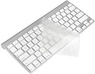 OJOS Ultra Thin TPU Keyboard Skin for Apple Compact Keyboard USB Wired (MB869LL/A) & Apple Wireless Keyboard with Bluetooth (A1314) Accessories Keyboard Protector Cover (Clear)