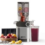 Anybear Cold Press Juicer, 200W Masticating Slow Juicer 4.3" Large Feed Chute Fit Whole Fruits Vegetables | Upgraded Auger | Tritan Materials | BPA Free | Easy to Clean with Brush| Juice Recipes