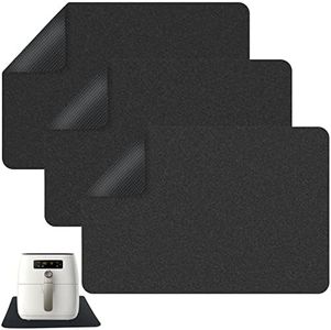 Advantez Heat Resistant Mat for Air Fryer with Sliding Function, 3 Pcs Kitchen Heat Resistant Mat Countertop Protector Mat for Air Fryer Stand Mixer Coffee Maker Microwave Steamer