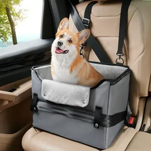 LOOBANI Booster Car Seat for Dog, Elevated Dog Seat for Small & Medium Dogs, Soft & Cozy Dog Car Seat, Easy Install, Universal Fits