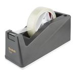 Scotch Desk Tape Dispenser - 1 C10 Scotch Weighted Dispenser Holding Tape up to 25 mm Wide and 66 m Long - Refillable Sticky Tape Dispenser for Home and Office - Black