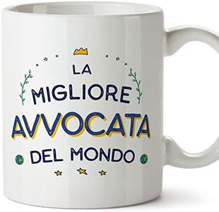 Mugffins Tazza in ceramica per AVVOCATA donna 11 oz / 350 ml - In italiano - Miglior del Mondo - Idea regalo per compleanno, anniversario, natale, laurea