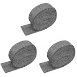 Steel Wool for Mice Control - 3 Pack of 3×15Ft Steel Wool, Gap Filter for House & Garage - Keep Mice Away from Holes, Siding, Pipelines, Vents in Garden, House, 10.58oz (3)